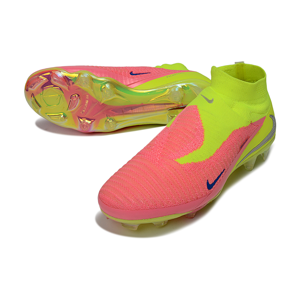 Chuteira Campo Nike Phantom GX 6 Elite FG Rosa e Verde 