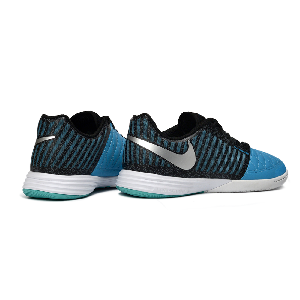 Chuteira Futsal Nike Lunar Gato II IC Preto, Azul e Verde
