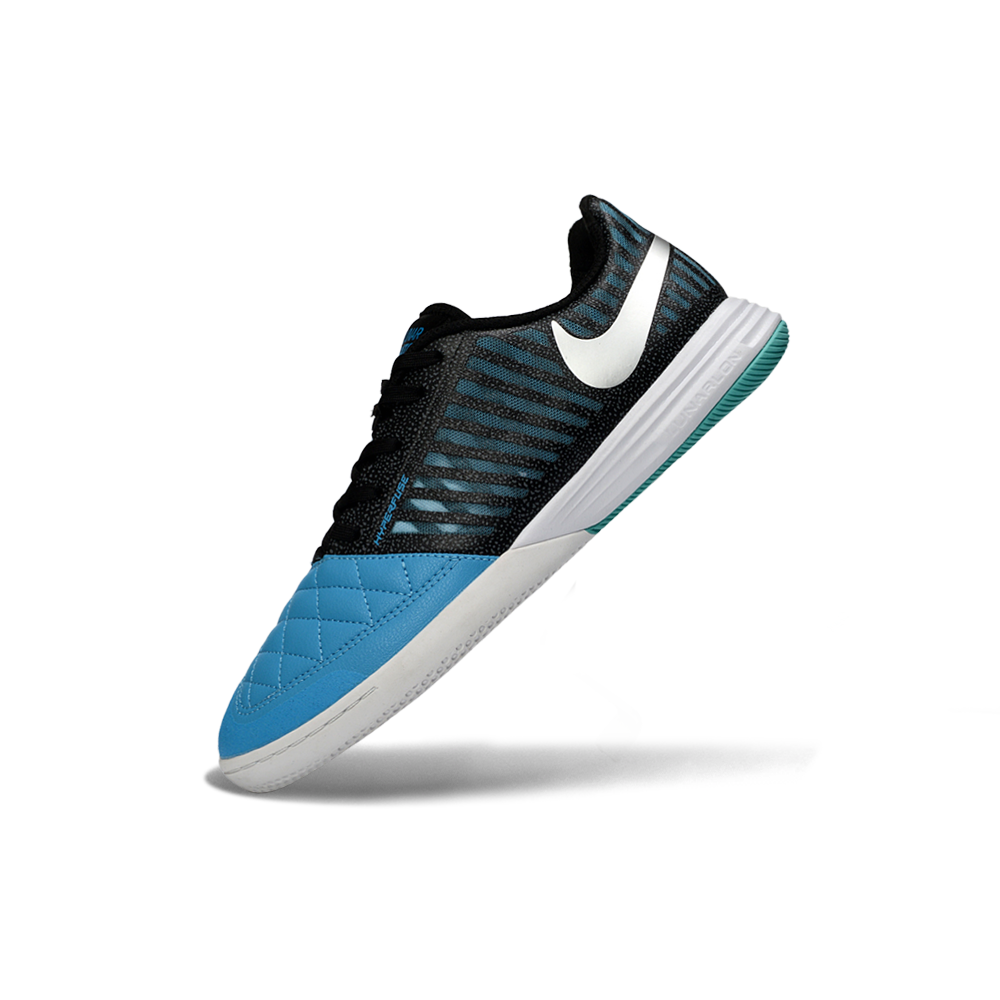 Chuteira Futsal Nike Lunar Gato II IC Preto, Azul e Verde