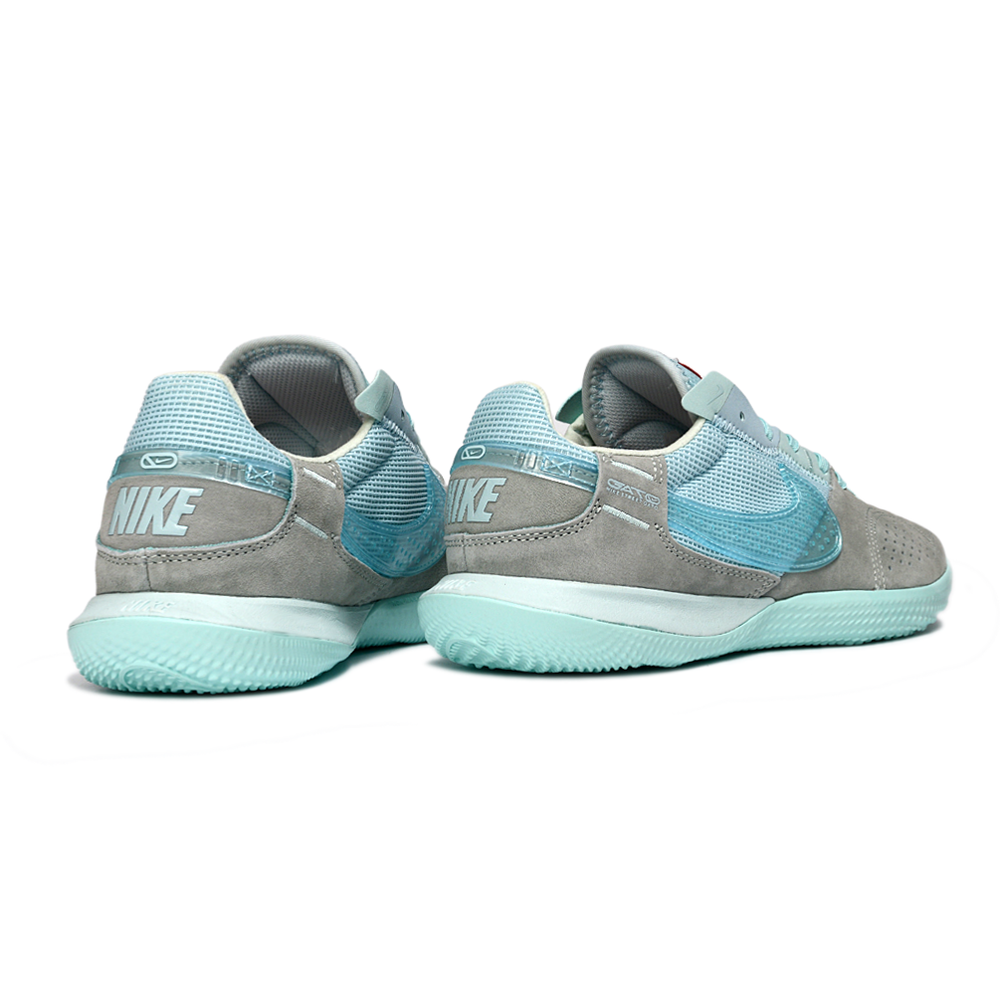 Chuteira Futsal Nike StreetGato IC Cinza e Verde Água