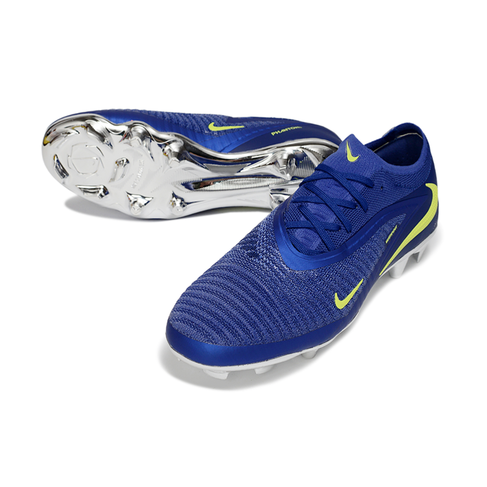 Chuteira Campo Nike Phantom GX 3 Elite FG Azul, Verde e Prata