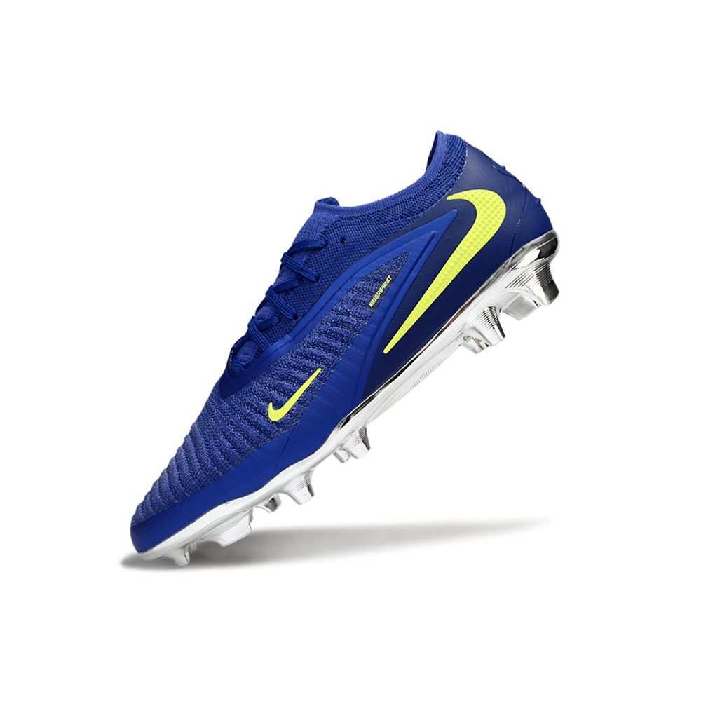 Chuteira Campo Nike Phantom GX 3 Elite FG Azul, Verde e Prata