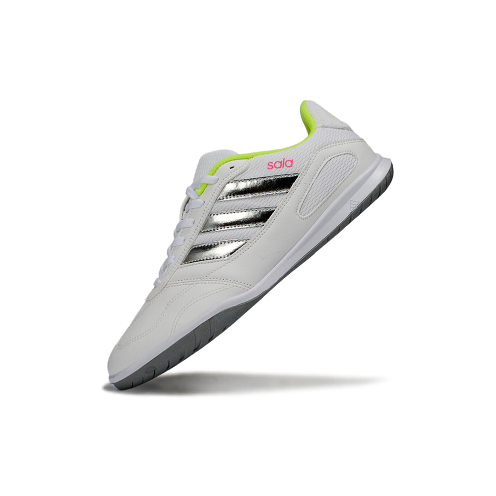 Chuteira Futsal Adidas Top Sala IC Branco, Prata e Verde 