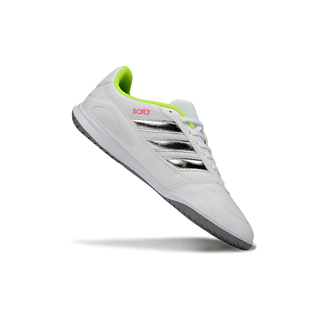 Chuteira Futsal Adidas Top Sala IC Branco, Prata e Verde 