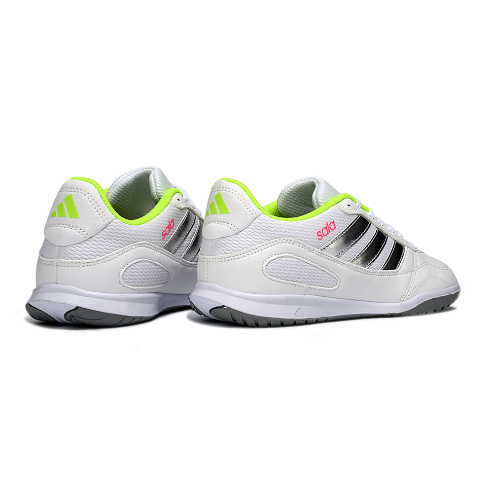 Chuteira Futsal Adidas Top Sala IC Branco, Prata e Verde 