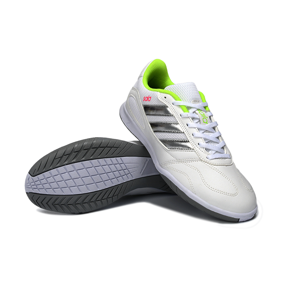 Chuteira Futsal Adidas Top Sala IC Branco, Prata e Verde 