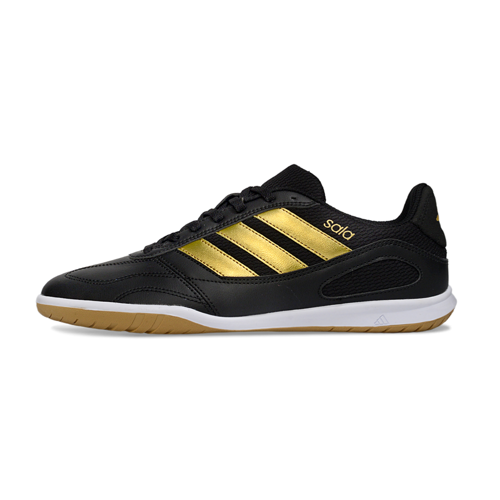Chuteira Futsal Adidas Top Sala IC Preto e Dourado