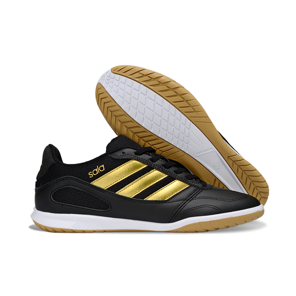 Chuteira Futsal Adidas Top Sala IC Preto e Dourado