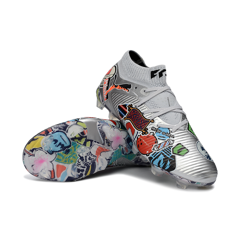 Chuteira Campo Puma Future 8 FG Prata 