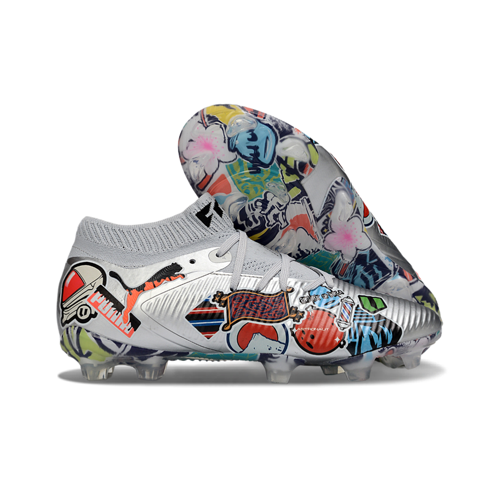 Chuteira Campo Puma Future 8 FG Prata 