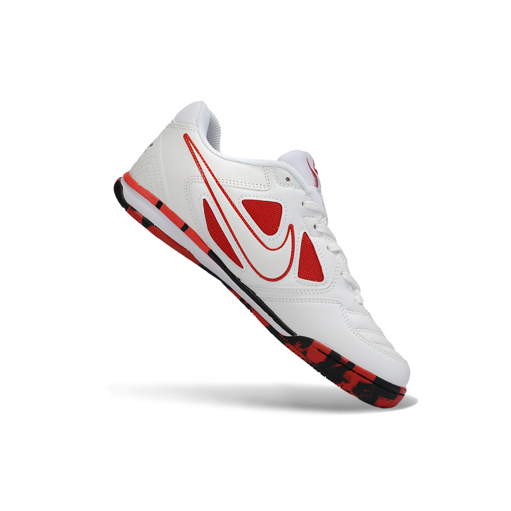 Chuteira Futsal Supreme x Nike SB Gato IC Branco, Vermelho e Preto