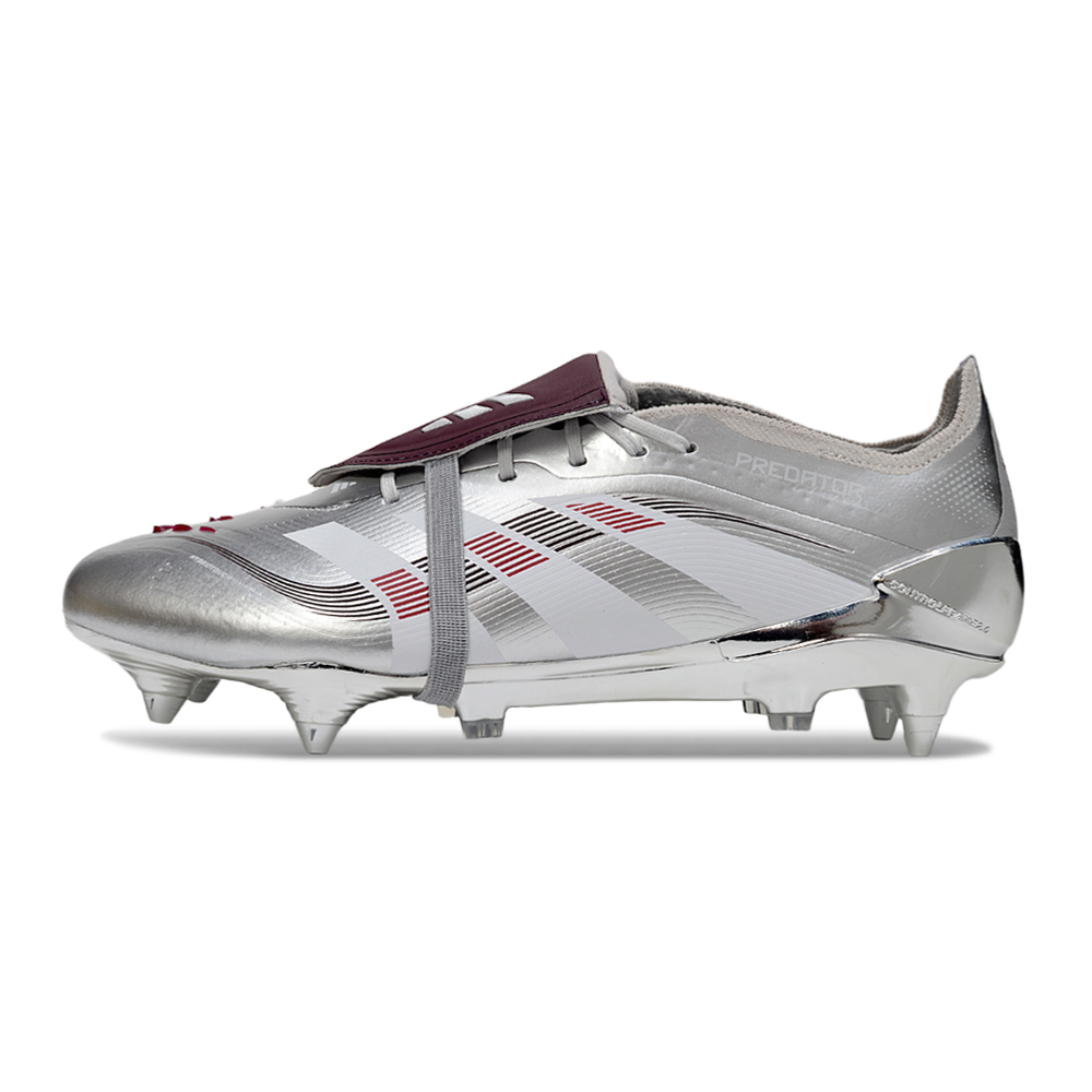 Chuteira Campo Adidas Predator Elite FT 30 Ponta de Aluminio Prata