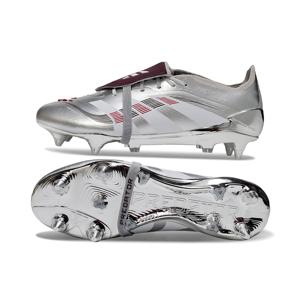 Chuteira Campo Adidas Predator Elite FT 30 Ponta de Aluminio Prata