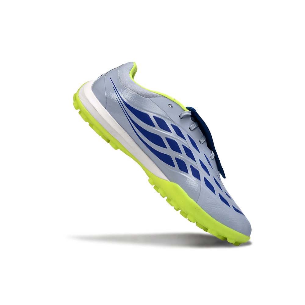 Chuteira Society Adidas Predator Tounge Elite 26 TF Azul e Verde