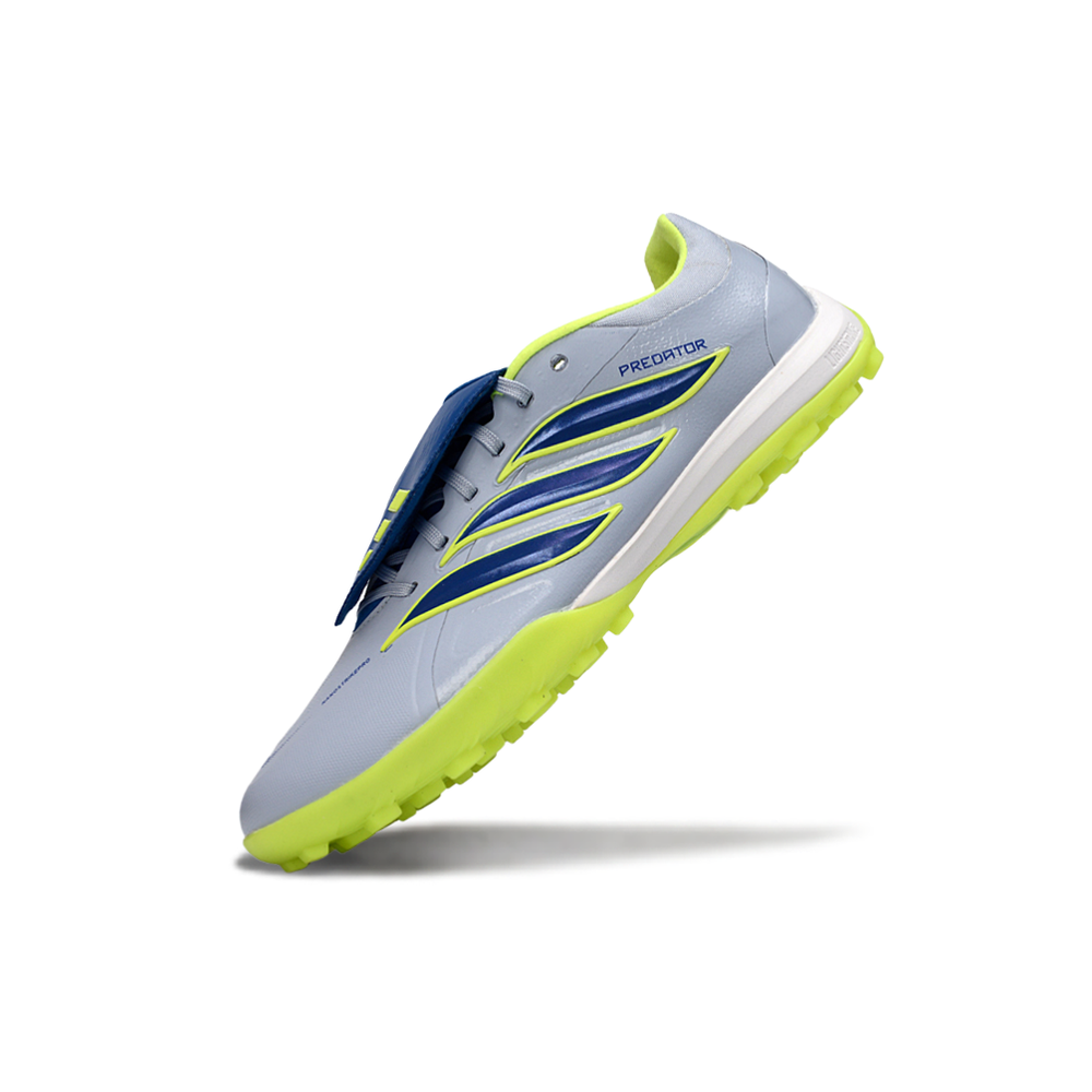 Chuteira Society Adidas Predator Tounge Elite 26 TF Azul e Verde