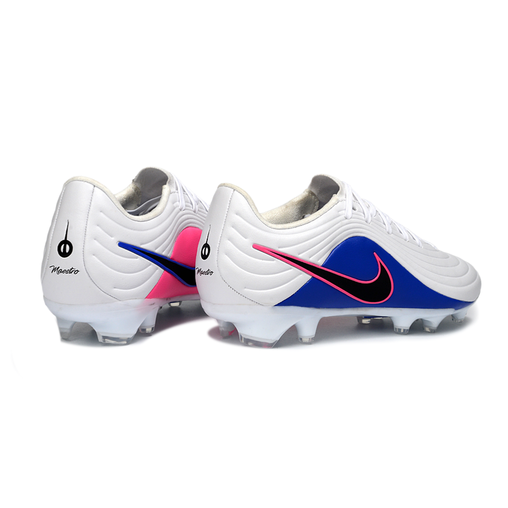 Chuteira Campo Nike Tiempo Legend 10 Elite FG Branco, Azul e Rosa