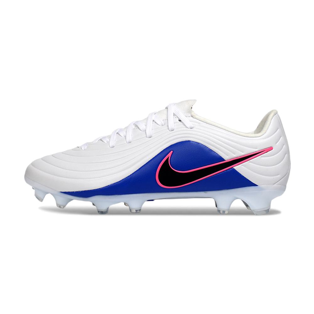 Chuteira Campo Nike Tiempo Legend 10 Elite FG Branco, Azul e Rosa