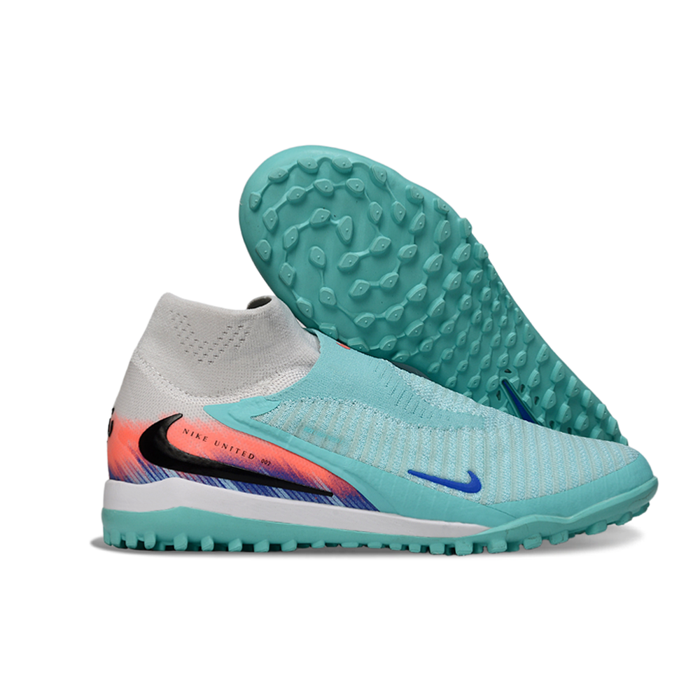 Chuteira Society Nike Phantom GX 6 DF Elite TF Branco e Verde