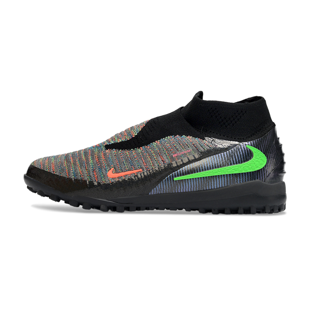 Chuteira Society Nike Phantom GX 6 DF Elite TF Preto e Colorido