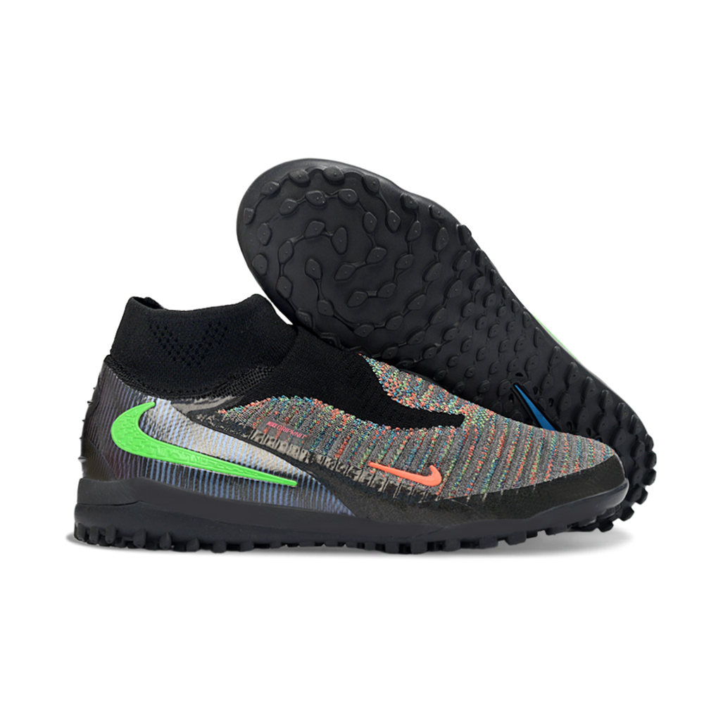 Chuteira Society Nike Phantom GX 6 DF Elite TF Preto e Colorido