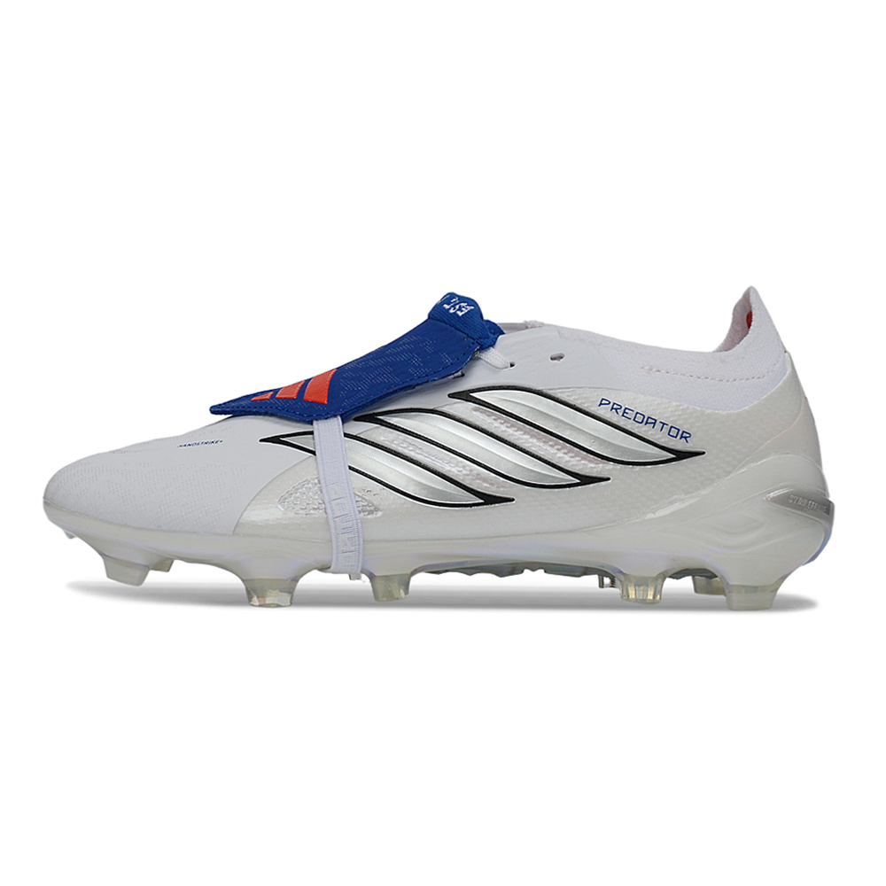 Chuteira Campo Adidas Predator Tongue 26 Elite FG Branco e Azul "Bellingham"
