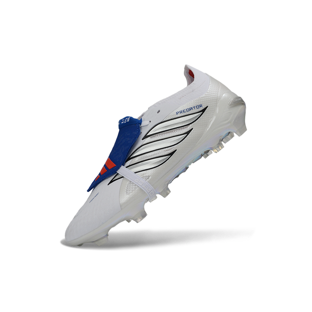 Chuteira Campo Adidas Predator Tongue 26 Elite FG Branco e Azul "Bellingham"