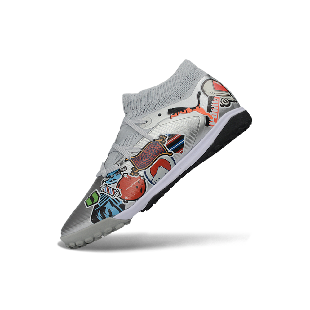 Chuteira Society Puma Future 8 TF Prata