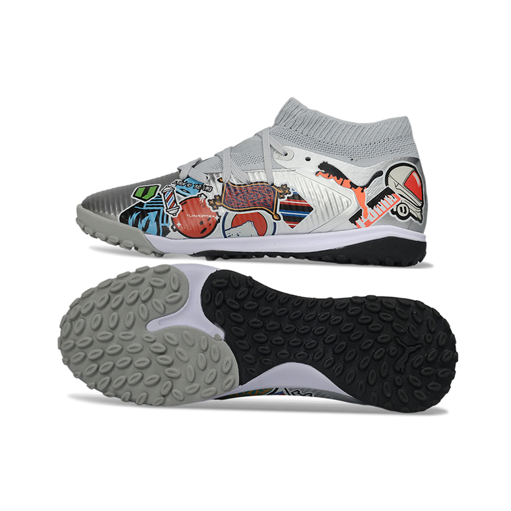 Chuteira Society Puma Future 8 TF Prata