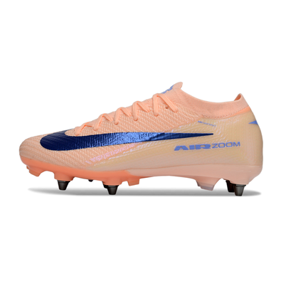 Chuteira Campo Nike Air Zoom Mercurial Vapor 16 Elite Trava Mista Salmão e Azul