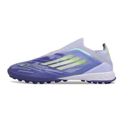 Chuteira Society Adidas F50+ TF Roxo e Verde 