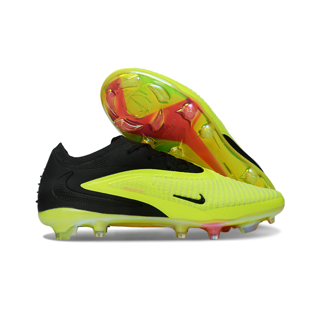 Chuteira Campo Nike Phantom GX 3 Elite FG Preto e Verde Florescente 