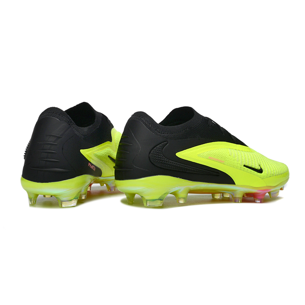 Chuteira Campo Nike Phantom GX 3 Elite FG Preto e Verde Florescente 