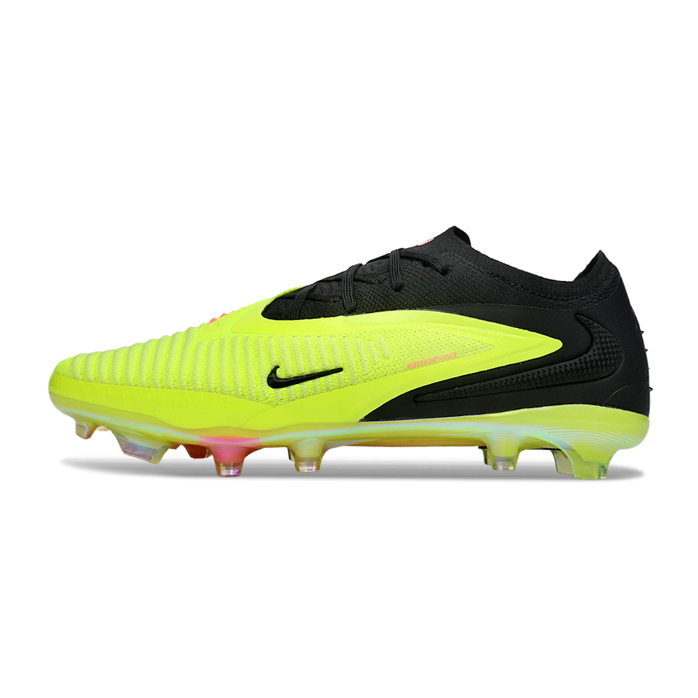 Chuteira Campo Nike Phantom GX 3 Elite FG Preto e Verde Florescente 