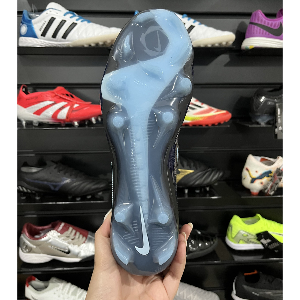 Chuteira Campo Nike Phantom GX 3 Elite FG Preto e Azul "Shadow" - Pronta Entrega