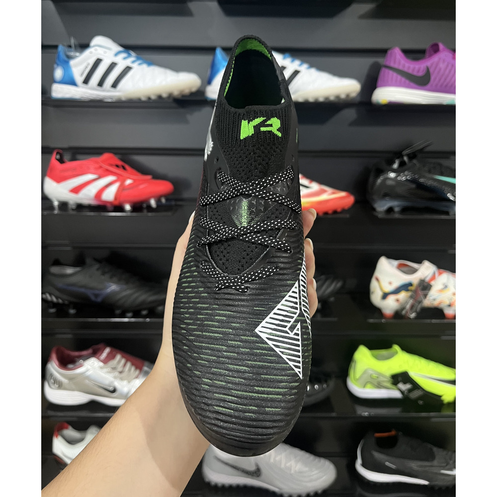 Chuteira Society Puma Future 8 MG Preto e Verde "Eclipse" - Pronta Entrega