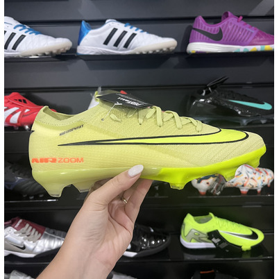 Chuteira Campo Nike Air Zoom Mercurial Vapor 16 Elite FG Verde "Max Voltage" - Pronta Entrega