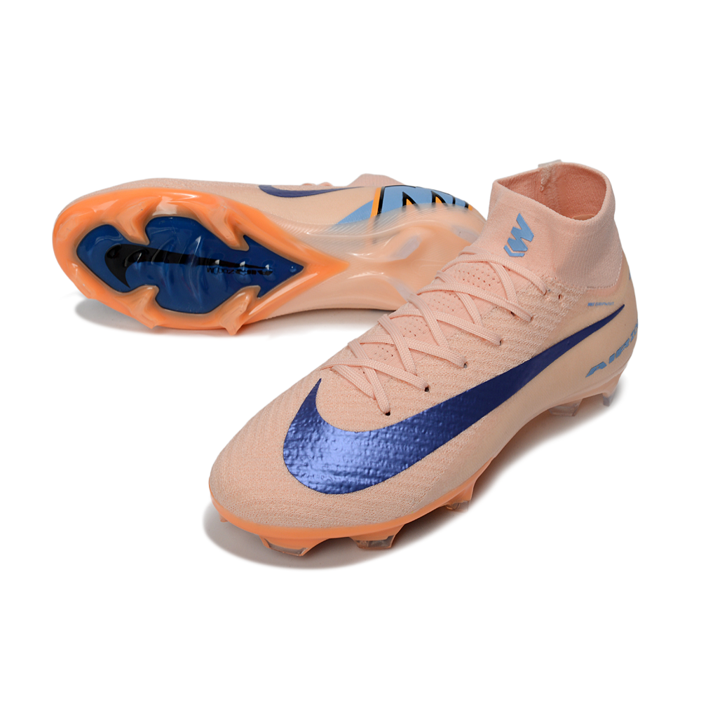 Chuteira Campo Nike Air Zoom Mercurial Superfly 10 Elite FG Rosa, Azul e Laranja 