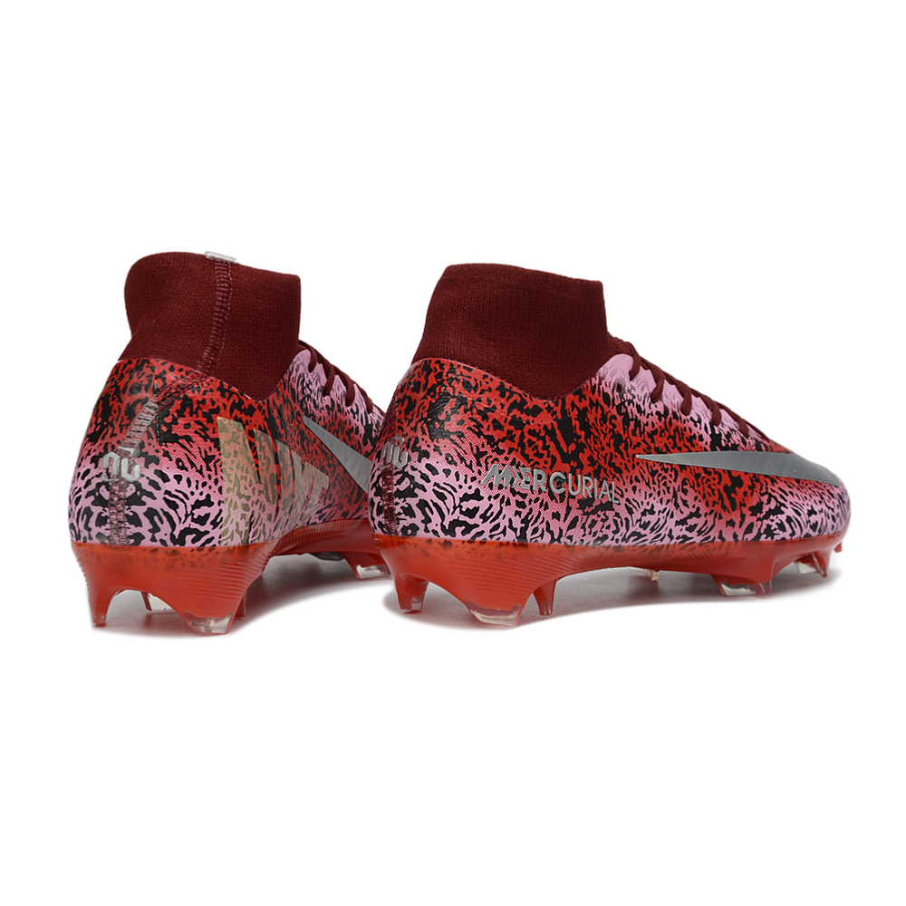 Chuteira Campo Nike Air Zoom Mercurial Superfly 10 Elite FG Vermelho e Prata