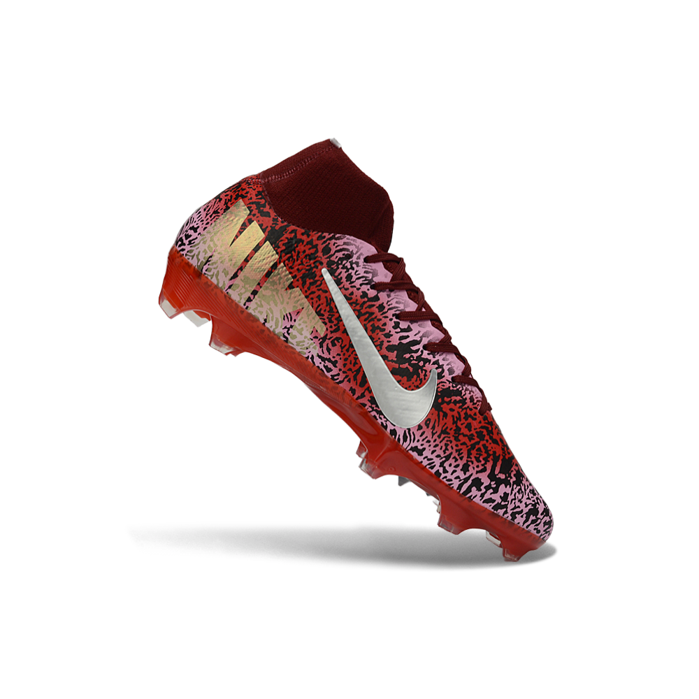 Chuteira Campo Nike Air Zoom Mercurial Superfly 10 Elite FG Vermelho e Prata