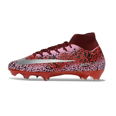 Chuteira Campo Nike Air Zoom Mercurial Superfly 10 Elite FG Vermelho e Prata