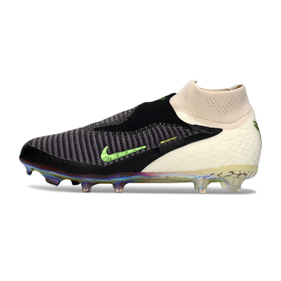 Chuteira Campo Nike Phantom GX 6 Elite FG Preto, Bege e Verde "Black Mamba"