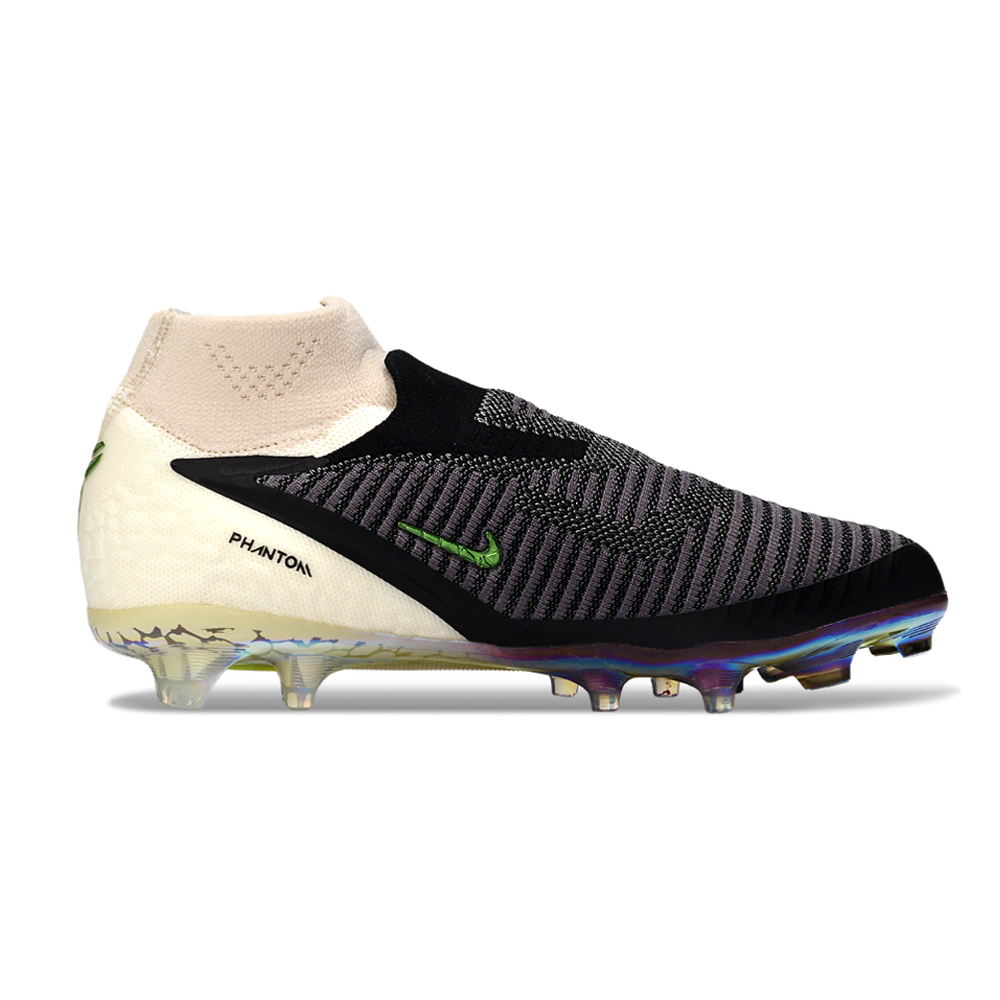 Chuteira Campo Nike Phantom GX 6 Elite FG Preto, Bege e Verde "Black Mamba"