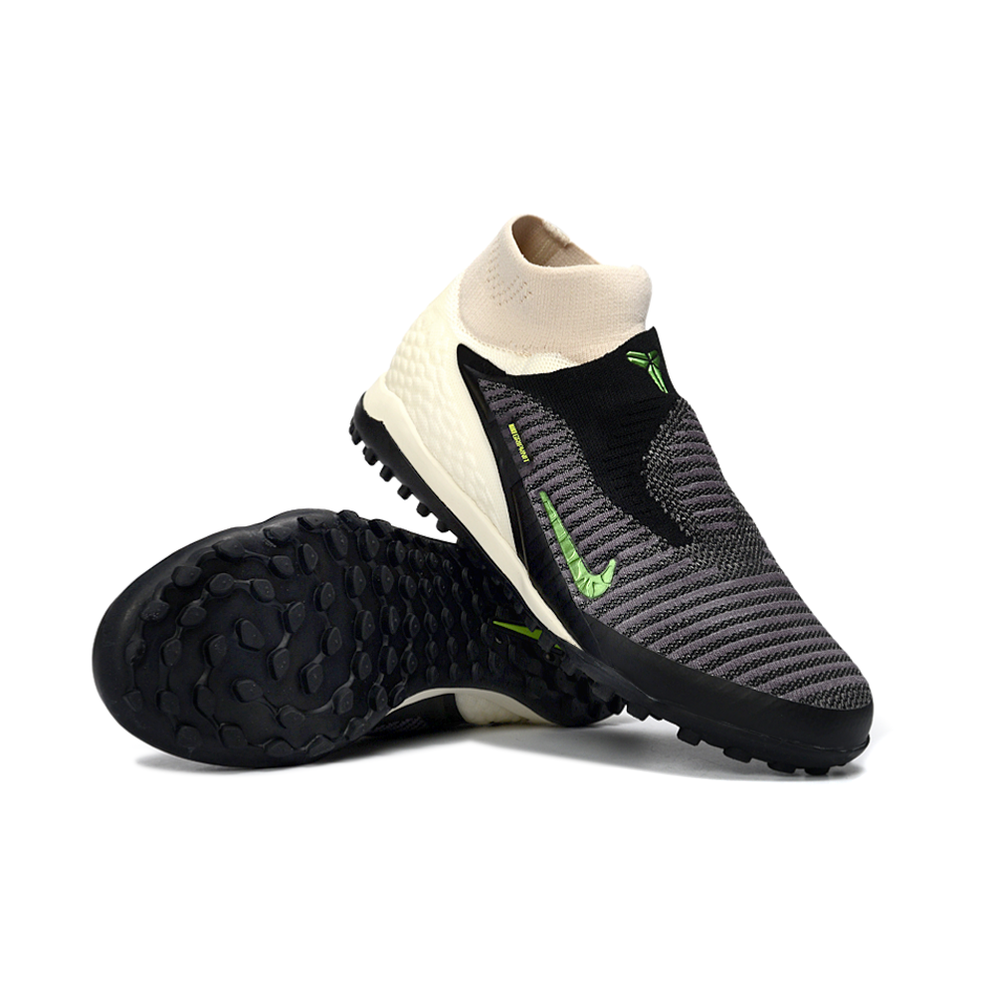 Chuteira Society Nike Phantom GX 6 DF Elite TF Bege, Preto e Verde "Black Mamba"