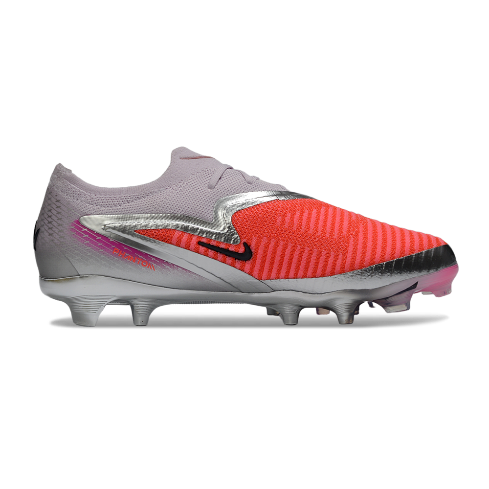 Chuteira Campo Nike Phantom GX 3 Elite FG Cinza e Laranja 