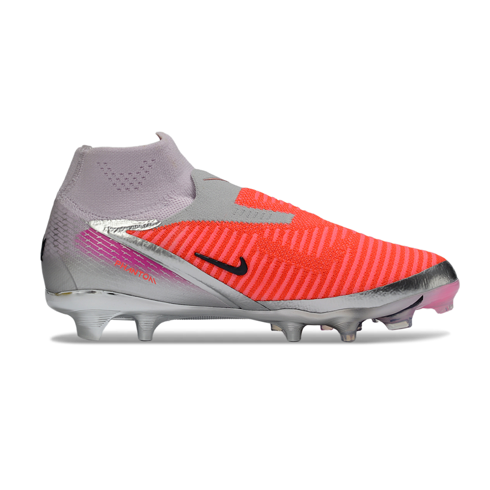 Chuteira Campo Nike Phantom GX 6 Elite FG Cinza e Laranja 