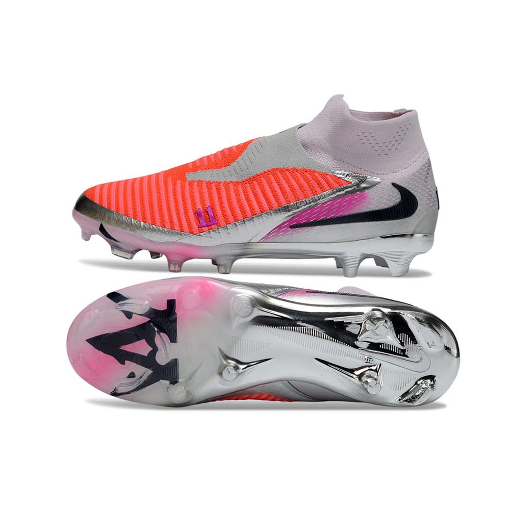 Chuteira Campo Nike Phantom GX 6 Elite FG Cinza e Laranja 