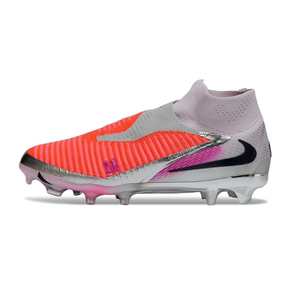 Chuteira Campo Nike Phantom GX 6 Elite FG Cinza e Laranja 