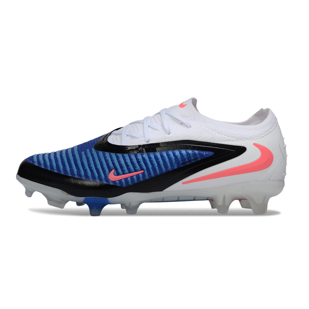 Chuteira Campo Nike Phantom GX 3 Elite FG Branco, Azul e Rosa "Attack Pack"