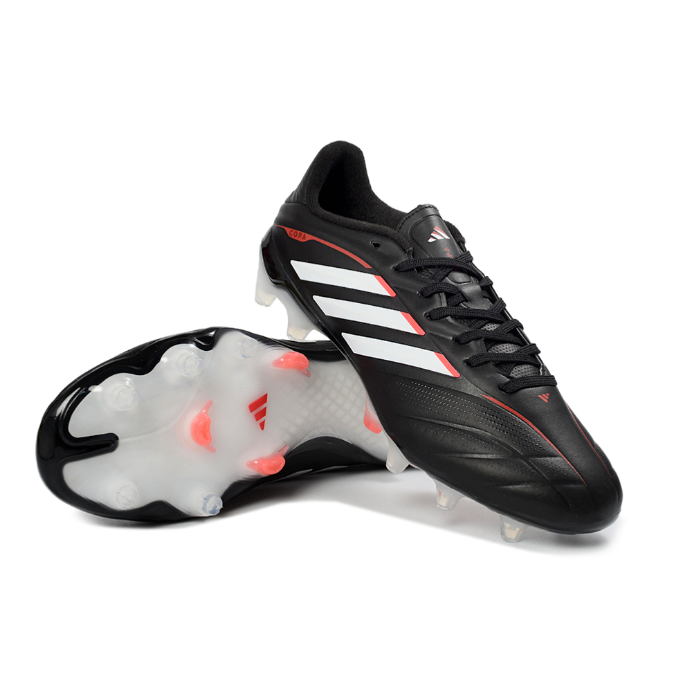 Chuteira Campo Adidas Copa Pure III Elite FG Preto, Branco e Laranja 