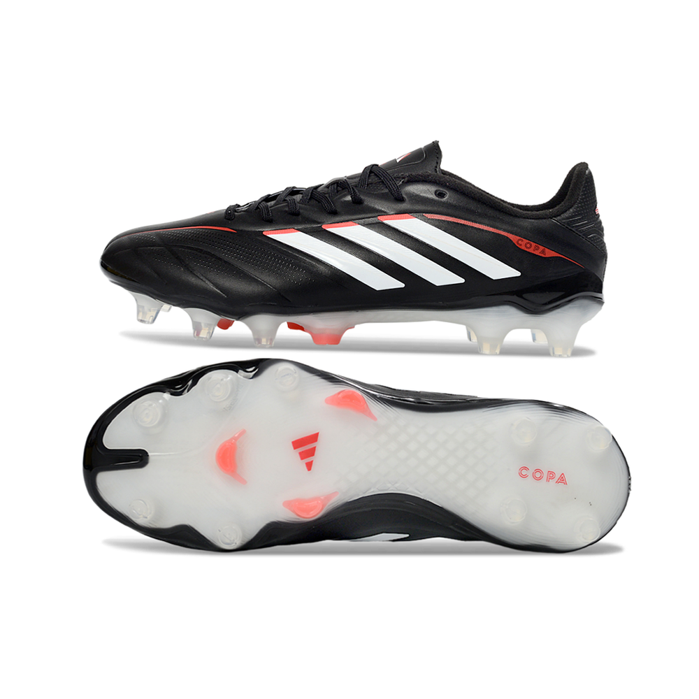 Chuteira Campo Adidas Copa Pure III Elite FG Preto, Branco e Laranja 